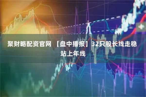 聚财略配资官网 【盘中播报】32只股长线走稳 站上年线